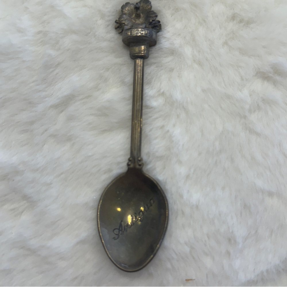 Vintage Antigua Caribbean Souvenir Spoon | Mid Century Travel Collectible